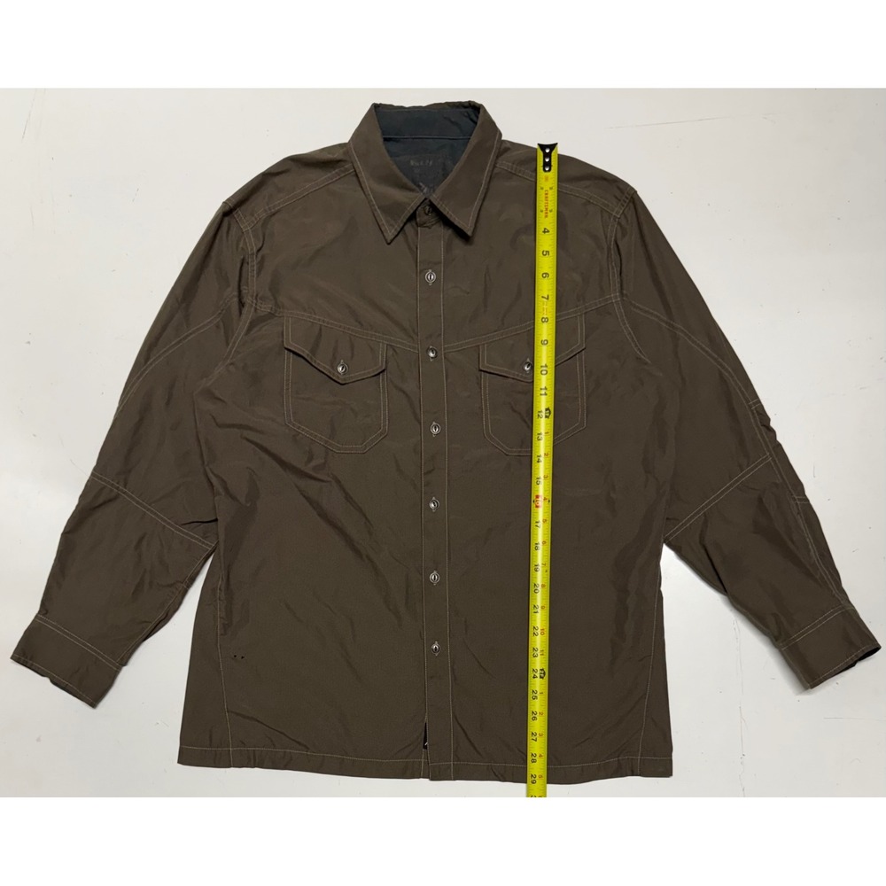 Kuhl Mens Large Brown Long Sleeve Button Down Outdoor Utility Shirt RN‎ 108846